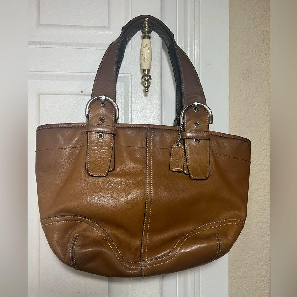 Coach Soho Brown Leather Tote Bag #9544